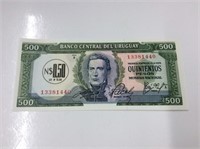 500 Pesos Urugauy 1967 Crisp