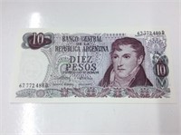 1976 10 Pesos Argentina, Crisp