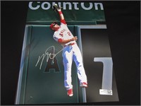 MIKE TROUT SIGNED 8X10 PHOTO WITH COA ANGELS