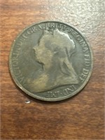 1896 Queen Victoria one penny