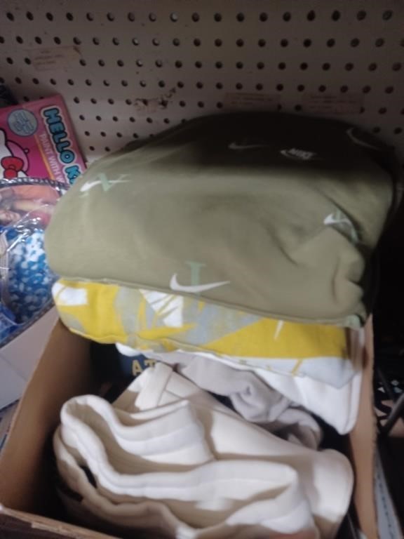 Box Lot of Various Clothing to Include Nike and