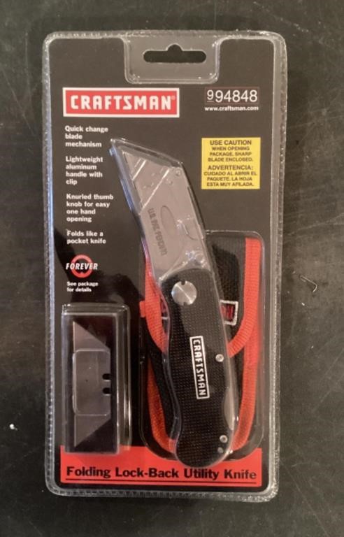 NEW Craftsman folding lock-back utility knife