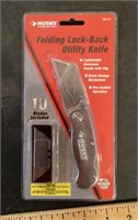 NEW Husky folding lock-back utility knife