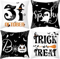 4pc Halloween Pillow Set Covers  Polyester