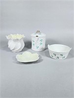 Grouping of Belleek Irish Porcelain 4 Pcs.
