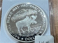 1985 Cdn Silver Dollar- National Parks