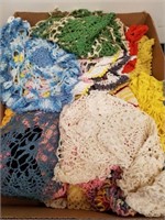 Group of vintage doilies