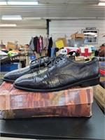 Belvedere lizard black men's dress shoes size 13