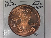 One Ounce Copper Round