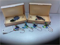 Stained glass window decor and 4 butterflies at