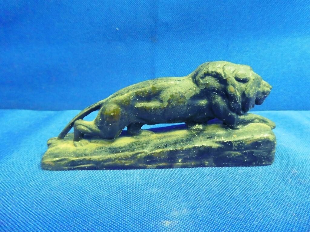 Heavy Cast Lion Figurine