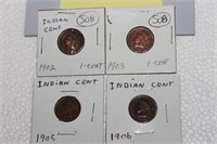 4 Indian Cents (1900)