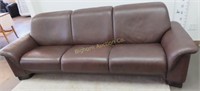 J.E. Ekornes Stressless Reclining Leather Sofa
