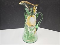 Fenton Hand Painted Glass Vase 11 1/2" high