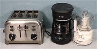 Toaster, Grinder, Coffee Maker