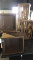 5 small wooden crates