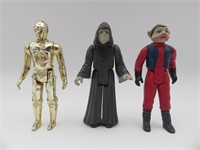 Star Wars Vintage Figures C3PO/Palpatine/Nien Nunb