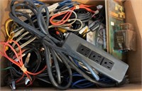 box with electronic cords