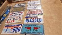 10 ASSORTED NOVELTY LICENSE PLATES, NEW