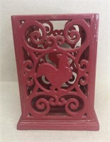 Cast iron rooster candle holder