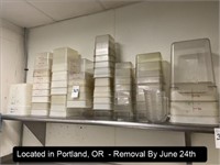 LOT, PORTION CONTAINERS ON THIS SHELF