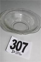 (1) Clear Depression Glass Bowl (U242)