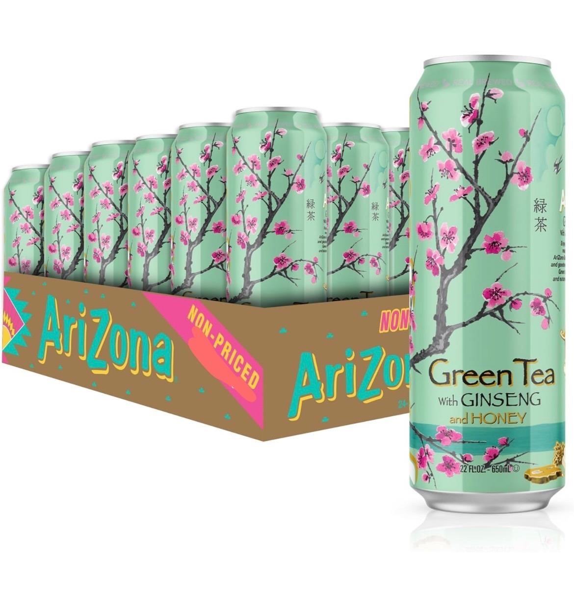 AriZona Green Tea with Ginseng and Honey - 23 Pack