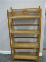 Oak 4 Shelf Rack approximately 45" tall