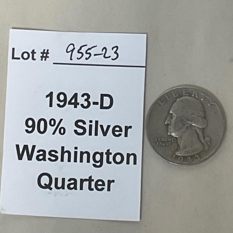1943-D 90% Silver Quarter