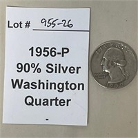 1956-P 90% Silver Quarter