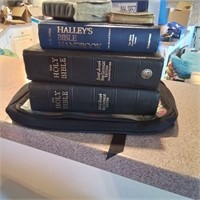 Set of Bibles and a Bible carrier bag.