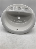 ProFlo Oval Countertop Lavatory Self Rimming White