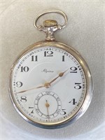 Alpina 800 silver case pocket watch.