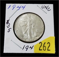 1944 Walking Liberty half dollar, Unc.