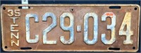 1935 TN license plate, see photo
