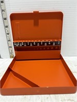 Orange drill bit organizer