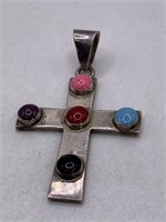 STERLING SILVER CROSS PENDANT-MEXICO