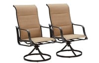 PATIO FESTIVAL, 2 PACK OF SWIVEL PATIO CHAIRS