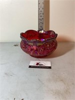 Indiana glass heirloom sunset large rose bowl