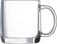 Luminarc Glass 13-Ounce Nordic Mug, Set of 4, 4 Co