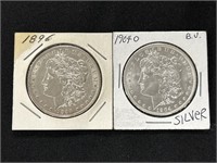 1896 & 1904-O Morgan Silver Dollars.