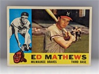 1960 Topps Eddie Mathews #420 white spots
