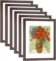 11x14 Frame Set of 6  Wall/Tabletop  Walnut