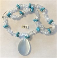 Handcrafted Necklace with Turquoise Nuggets