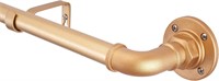 2 Pack: 1" Industrial Pipe Curtain Rods Gold