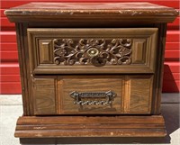 Two Drawer Night Stand- Filigree Decorations