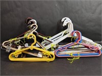 14 Children's Hangers & 27 Adult Hangers Plastic
