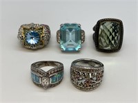 Costume Jewelry Rings (some Sterling .925).