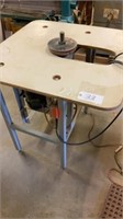 Table top with round sander runs, 37 inches tall