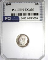 1961 Dime PR70 DCAM LISTS $5750